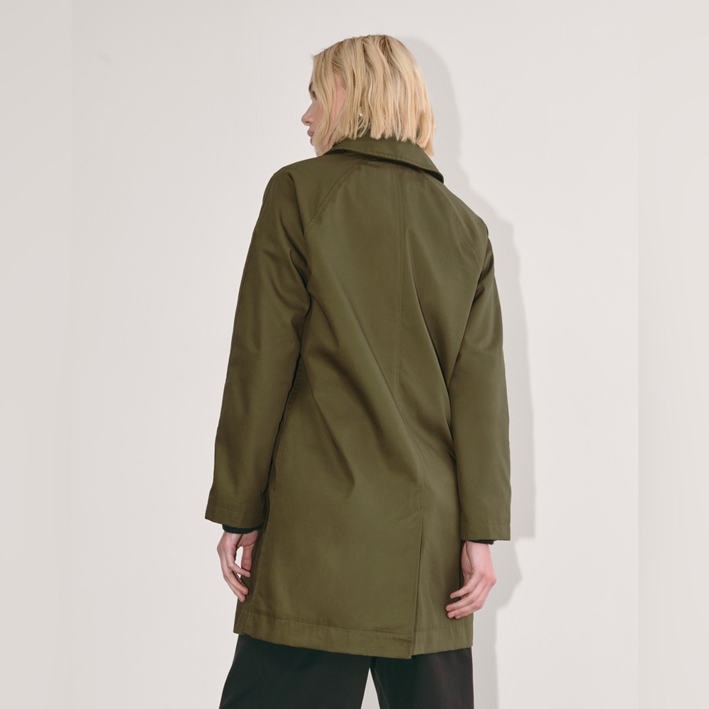Everlane The Mac Coat Beech Women Size:XS NWT Button Front Classic - Picture 3 of 15